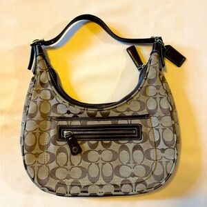 Vintage Coach Canvas and Leather Bag